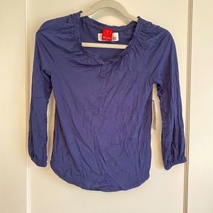 Ella Moss Navy top NWT